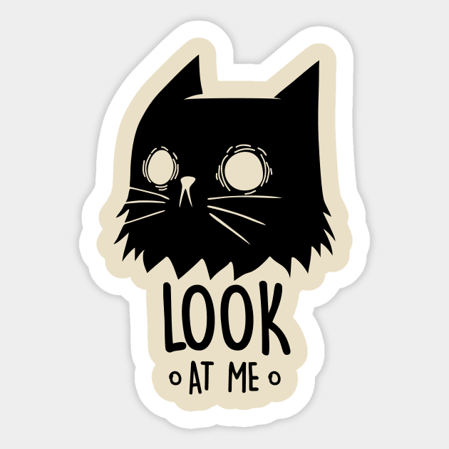 Cat - look at me Sticker by My Happy-Design